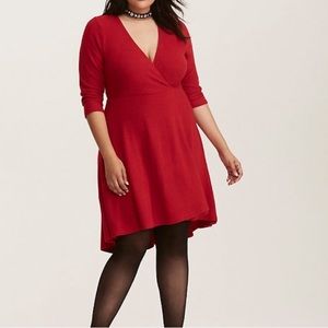 Torrid Knit Faux Wrap Dress